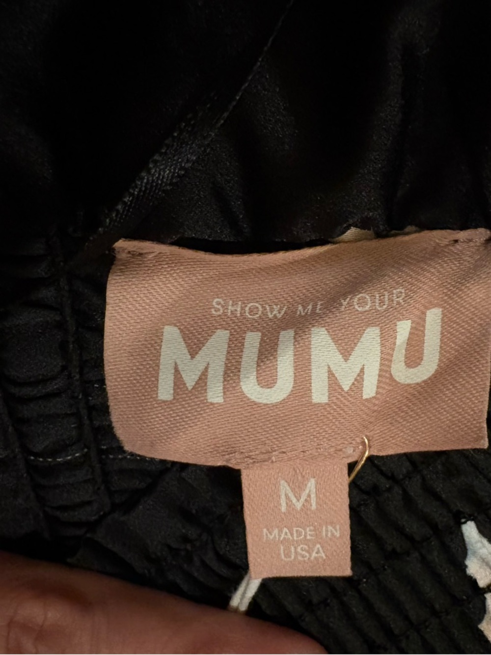 Show Me Your MuMu Milo’s Maxi Dress -  Black with Pink & Cream Shell Print - Picture 10 of 15